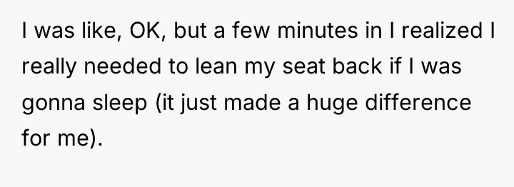 I was like, OK, but a few minutes in I...