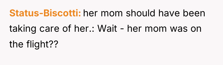 Status-Biscotti her mom should have been taking care of her.:...