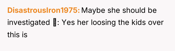DisastrousIron1975 Maybe she should be investigated : Yes her loosing...