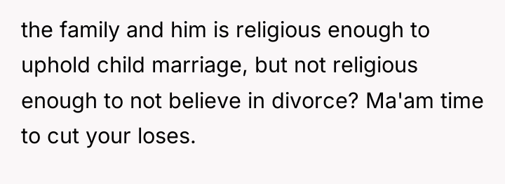 the family and him is religious enough to uphold child...