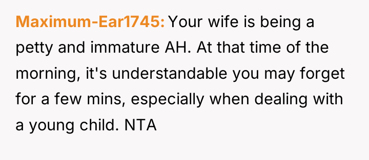 Maximum-Ear1745 Your wife is being a petty and immature AH....