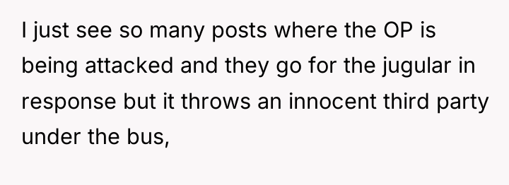 I just see so many posts where the OP is...