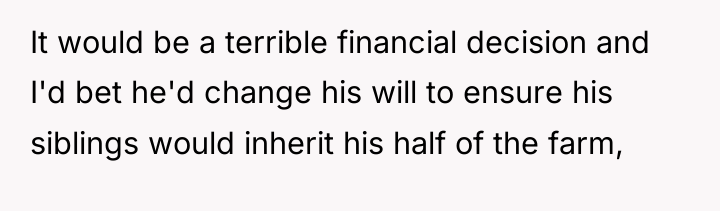It would be a terrible financial decision and I'd bet...