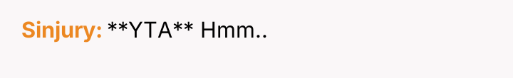 Sinjury **YTA** Hmm..