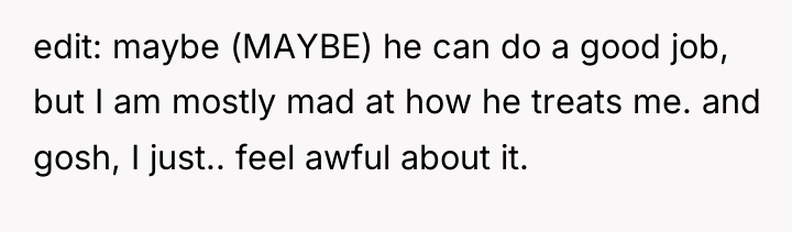 edit: maybe (MAYBE) he can do a good job, but...
