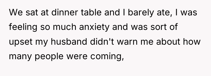 We sat at dinner table and I barely ate, I...