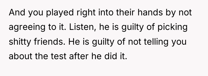 And you played right into their hands by not agreeing...