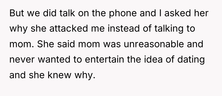But we did talk on the phone and I asked...