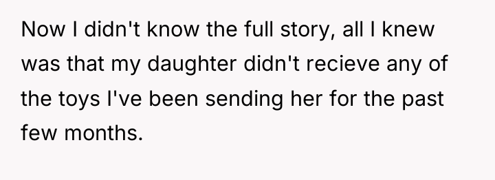 Now I didn't know the full story, all I knew...