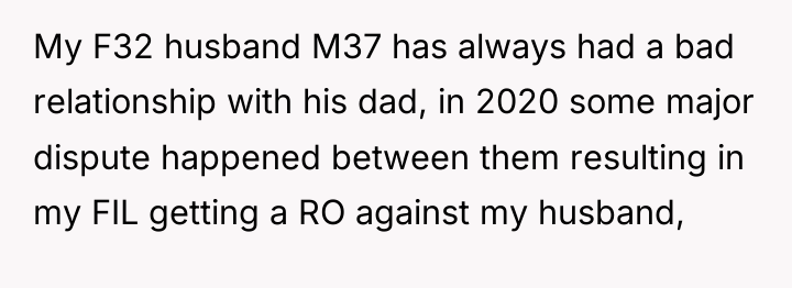 My F32 husband M37 has always had a bad relationship...