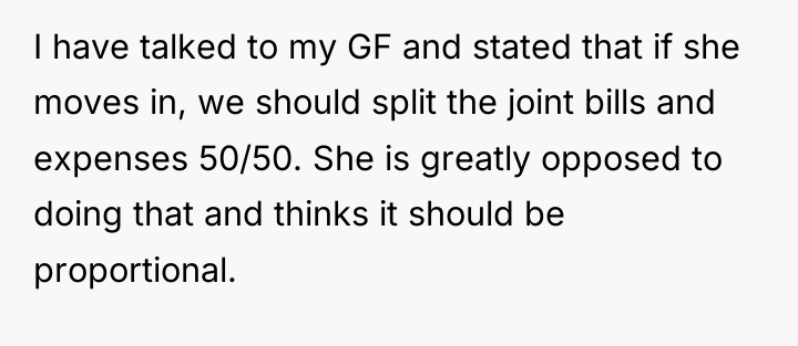 I have talked to my GF and stated that if...
