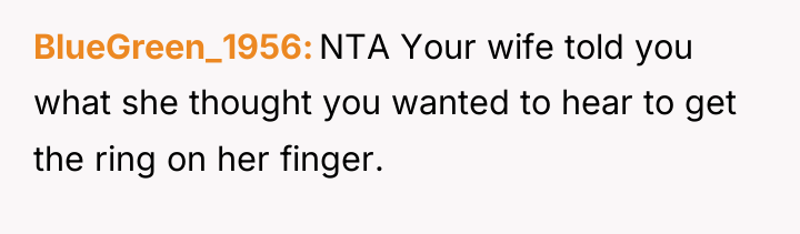BlueGreen_1956 NTA Your wife told you what she thought you...