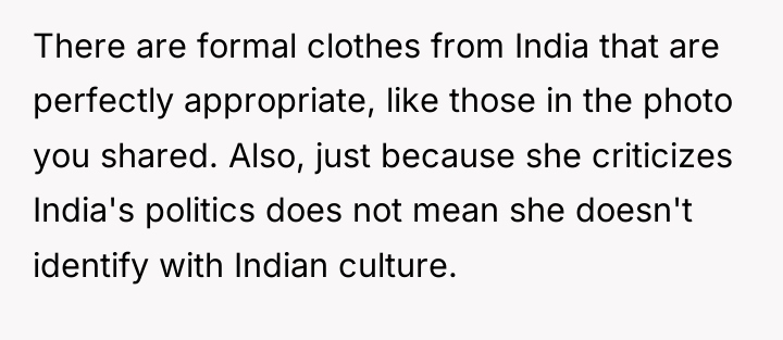 There are formal clothes from India that are perfectly appropriate,...