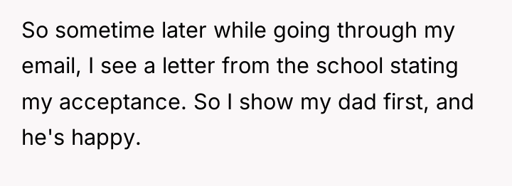 So sometime later while going through my email, I see...