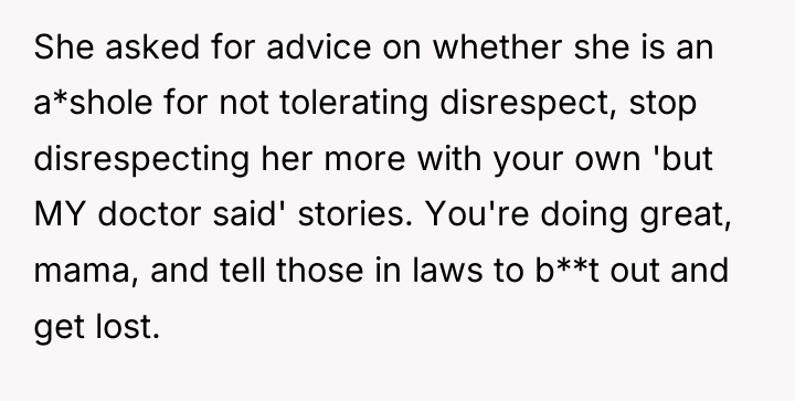 She asked for advice on whether she is an a*shole...