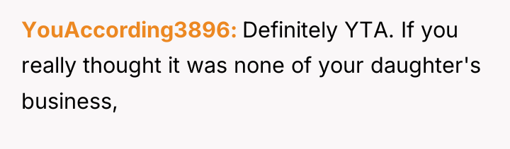 YouAccording3896 Definitely YTA. If you really thought it was none...