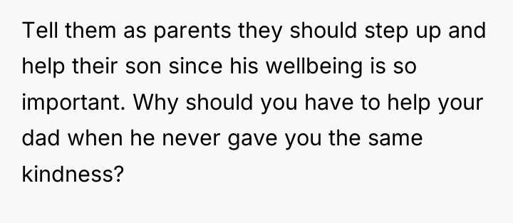 Tell them as parents they should step up and help...