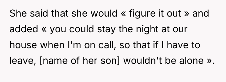 She said that she would « figure it out »...