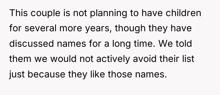 This couple is not planning to have children for several...