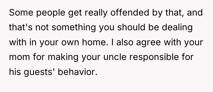 Some people get really offended by that, and that's not...