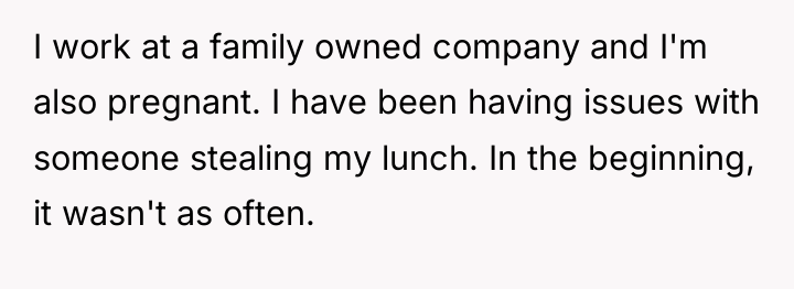 I work at a family owned company and I'm also...