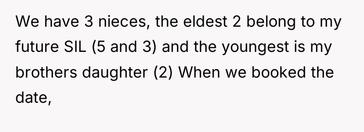 We have 3 nieces, the eldest 2 belong to my...