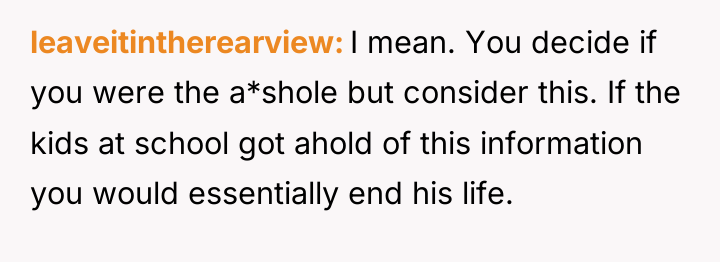 leaveitintherearview I mean. You decide if you were the a*shole...
