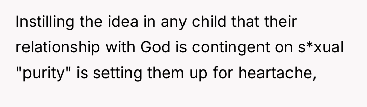 Instilling the idea in any child that their relationship with...