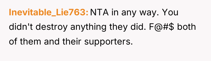 Inevitable_Lie763 NTA in any way. You didn't destroy anything they...