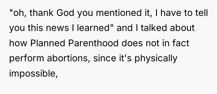 "oh, thank God you mentioned it, I have to tell...