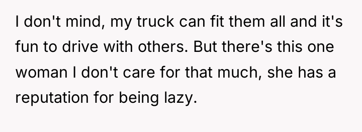 I don't mind, my truck can fit them all and...