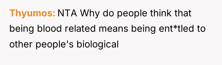Thyumos NTA Why do people think that being blood related...
