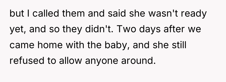 but I called them and said she wasn't ready yet,...