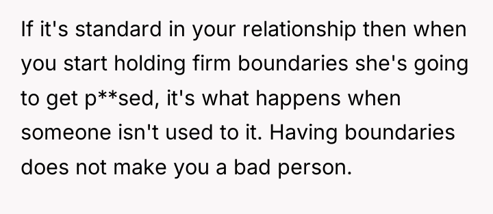 If it's standard in your relationship then when you start...