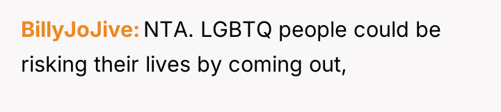 BillyJoJive NTA. LGBTQ people could be risking their lives by...