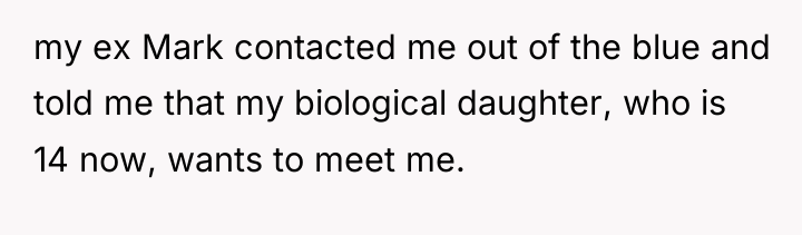 my ex Mark contacted me out of the blue and...