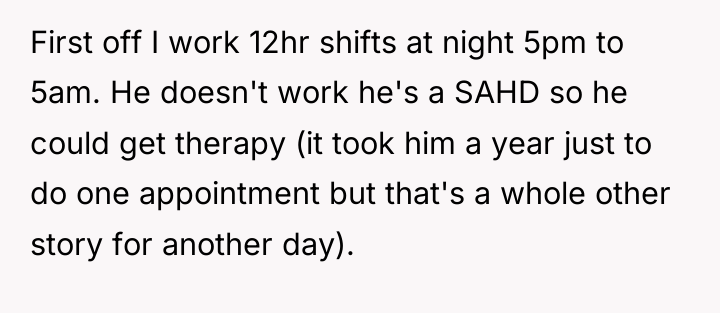First off I work 12hr shifts at night 5pm to...