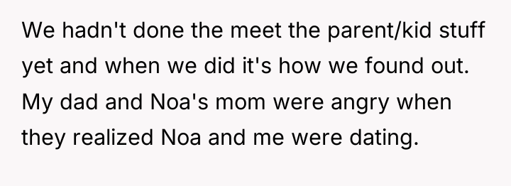 We hadn't done the meet the parent/kid stuff yet and...