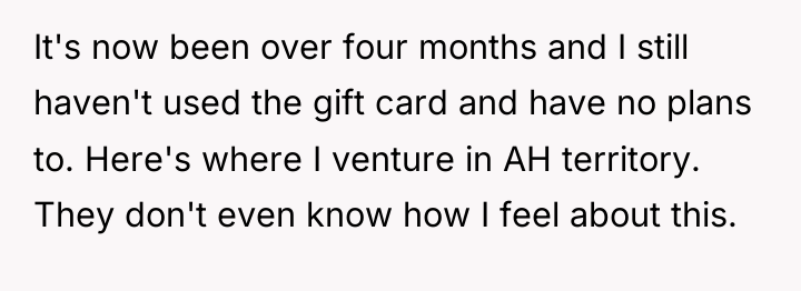 It's now been over four months and I still haven't...