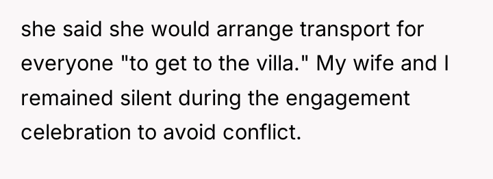 she said she would arrange transport for everyone "to get...