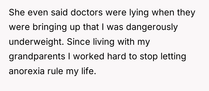She even said doctors were lying when they were bringing...