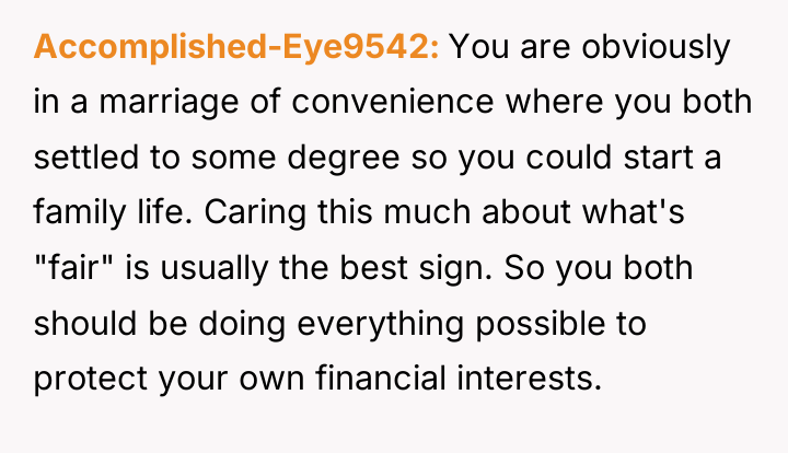Accomplished-Eye9542 You are obviously in a marriage of convenience where...