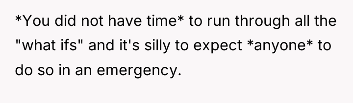 *You did not have time* to run through all the...