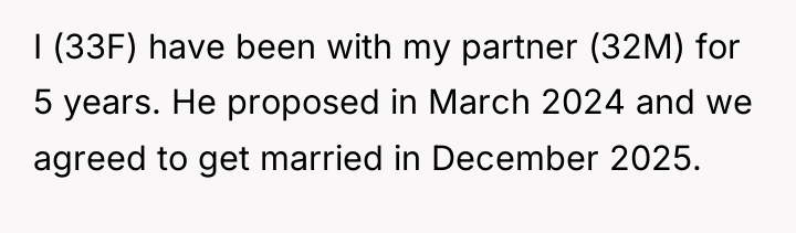 I (33F) have been with my partner (32M) for 5...
