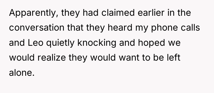 Apparently, they had claimed earlier in the conversation that they...