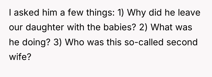 I asked him a few things: 1) Why did he...