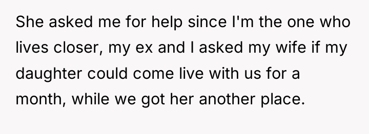 She asked me for help since I'm the one who...