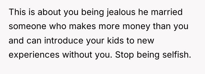 This is about you being jealous he married someone who...