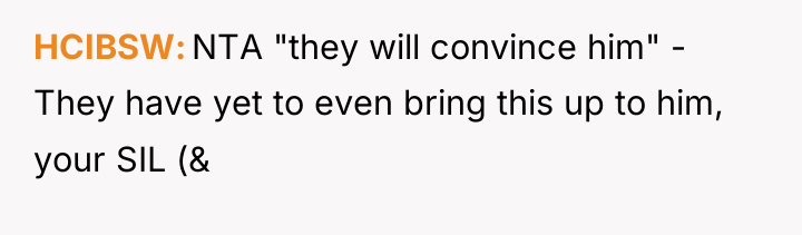 HCIBSW NTA "they will convince him" - They have yet...