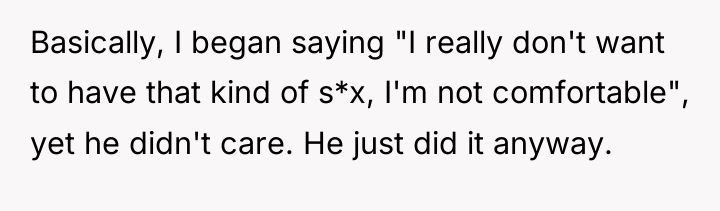 Basically, I began saying "I really don't want to have...